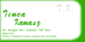 timea kamasz business card